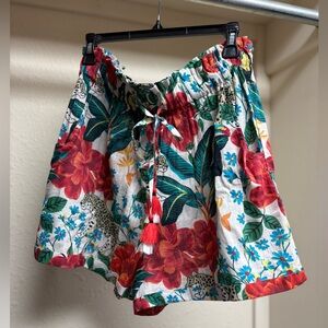 Talisman Cha Cha Floral Print Shorts with Drawstring